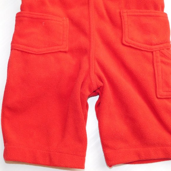Baby Oshkosh B'gosh 3 months Red Fleece Christmas Santa Claus Overalls - Picture 5 of 7